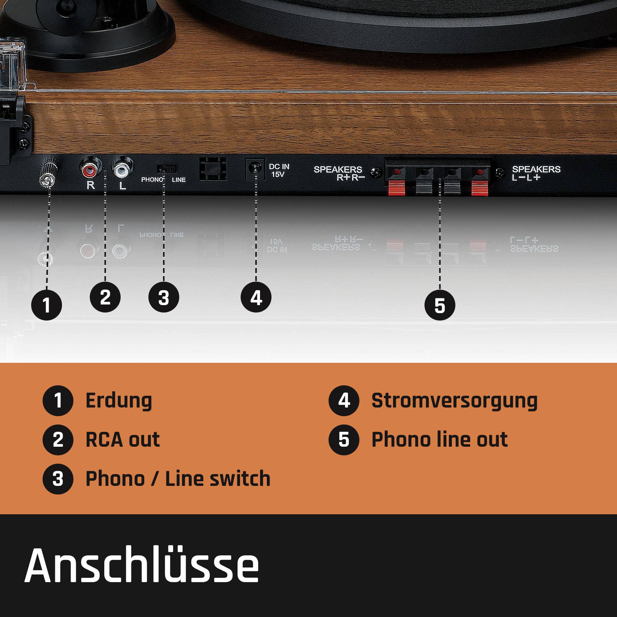 Lenco LS-480WD PlattenspielerGönnen Sie sich einen Hauch von Nostalgie kombiniert mit modernster Technologie. Der Lenco LS-480WD Plattenspieler