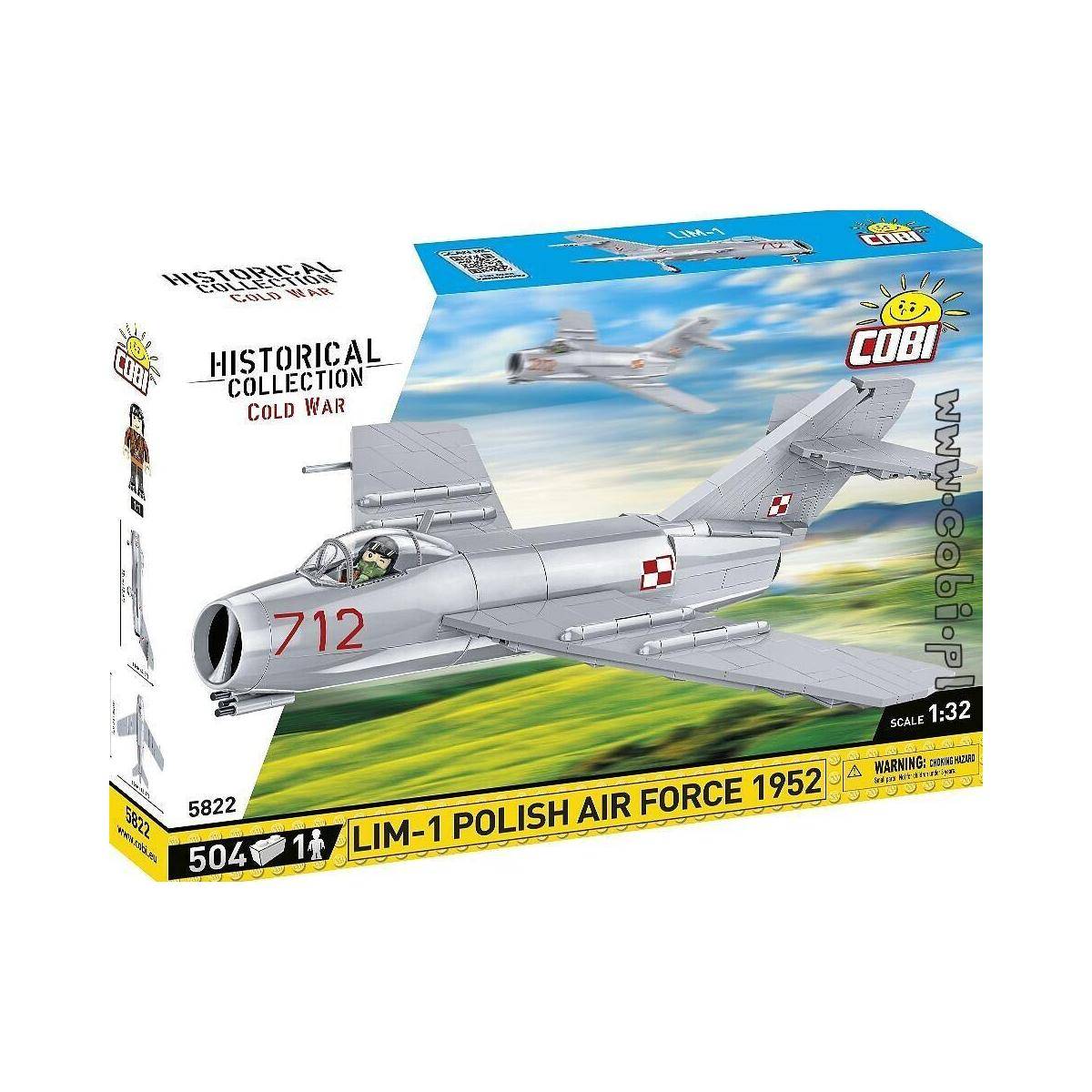 Lim-1 Polish Air Force 1952, Modell, 504 Teile, ab 8 Jahren