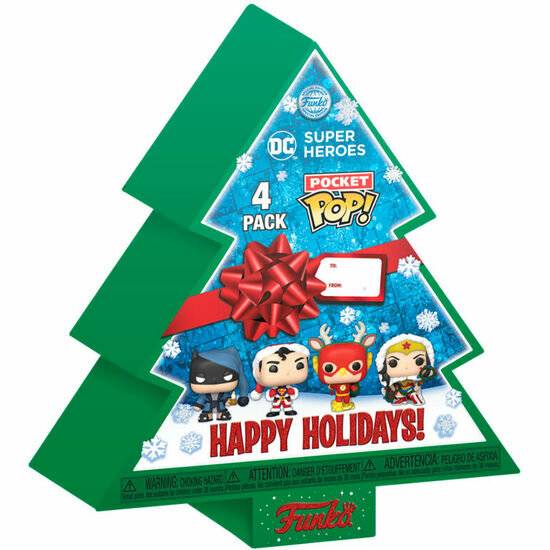 Pocket POP Pack 4 Figuren DC Comics Happy Holidays