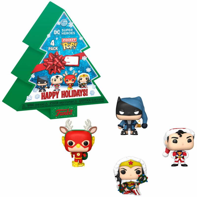 Pocket POP Pack 4 Figuren DC Comics Happy Holidays
