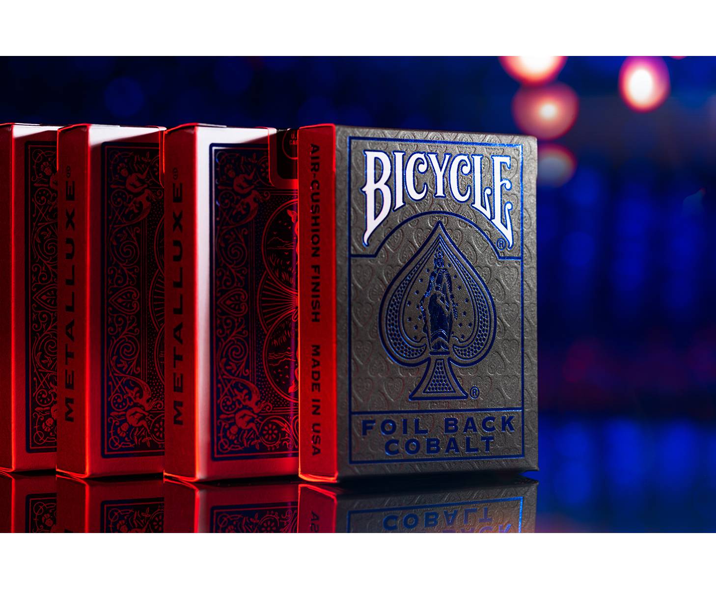 Bicycle® Kartendeck - Foil Back Cobalt Blue Kartenspiel Spielkarten Pokerkarten