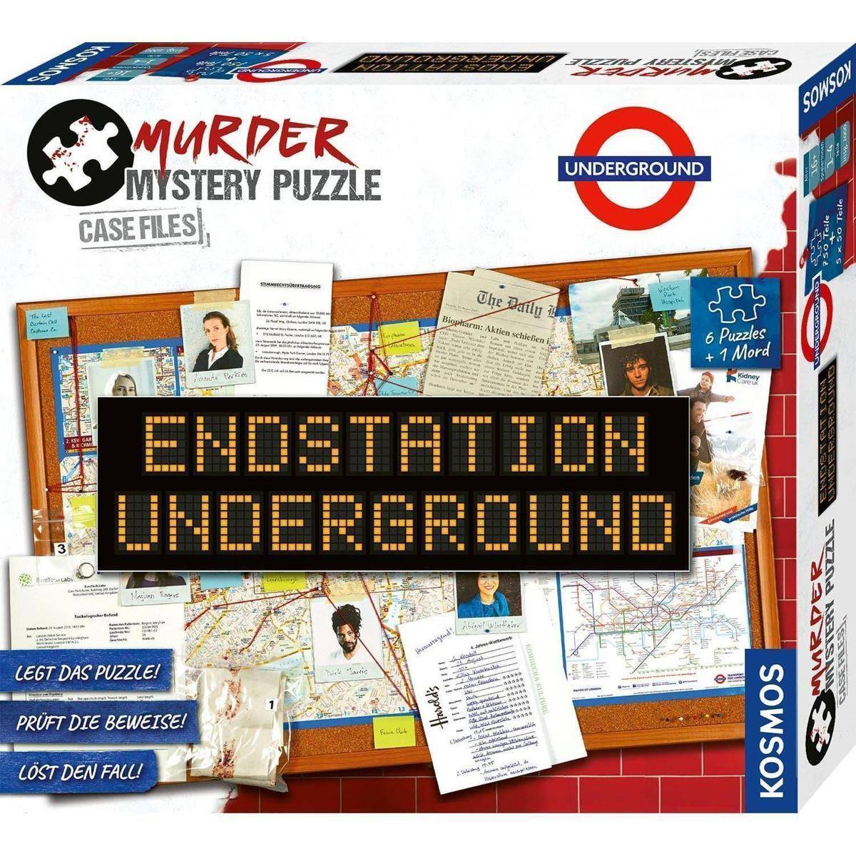 Murder Mystery Puzzle - Endstation Underground, ab 16 Jahren (DE-Ausgabe)