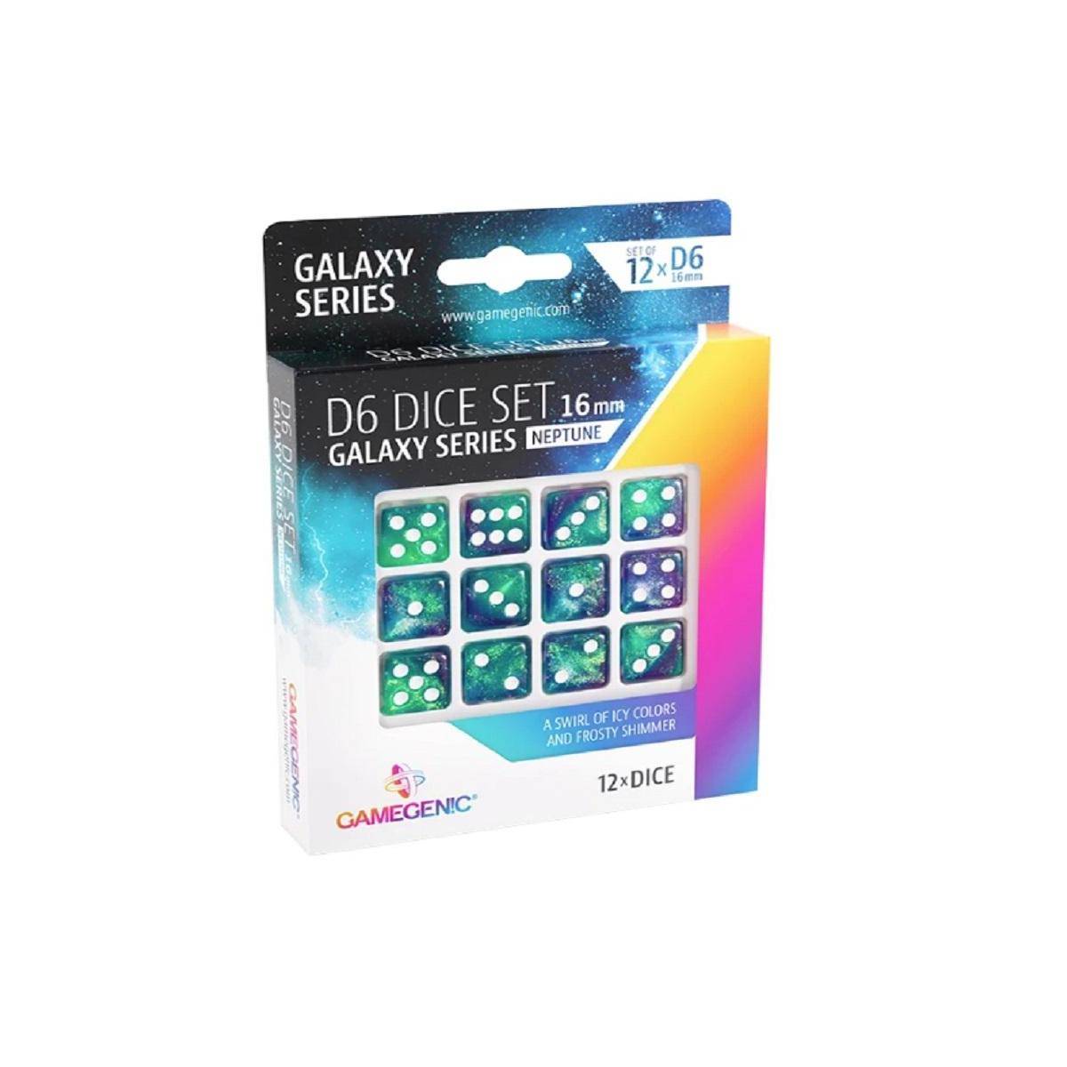 GGS50018 - Galaxy Series - Neptune - D6 Dice Set 16 mm (12 pcs)