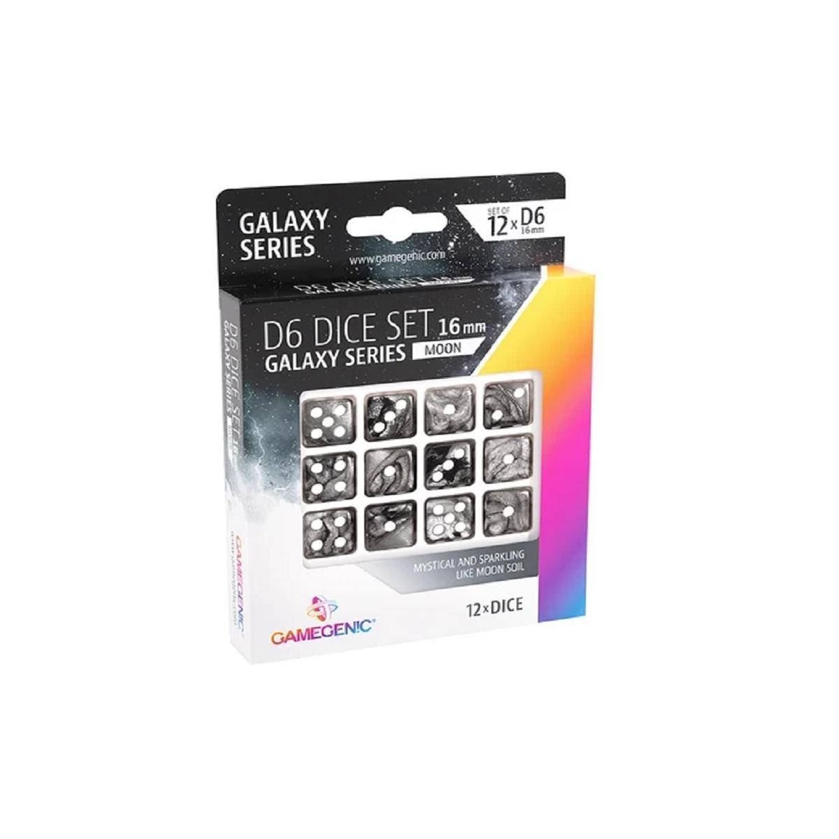 GGS50019 - Galaxy Series - Moon - D6 Dice Set 16 mm (12 pcs)