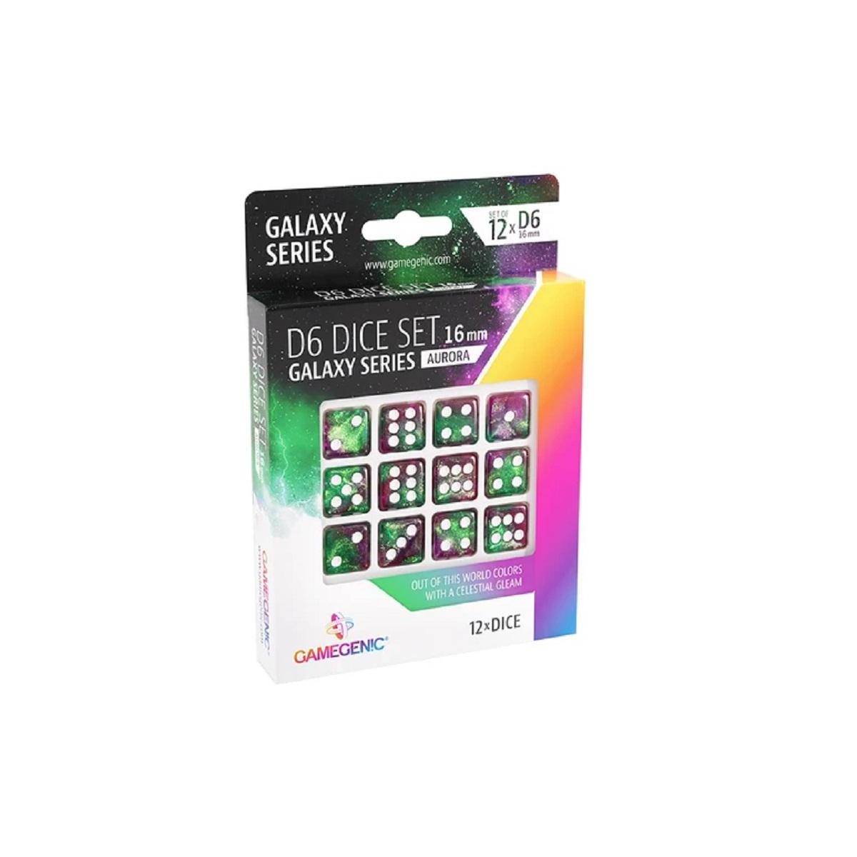 GGS50021 - Galaxy Series - Aurora - D6 Dice Set 16 mm (12 pcs)
