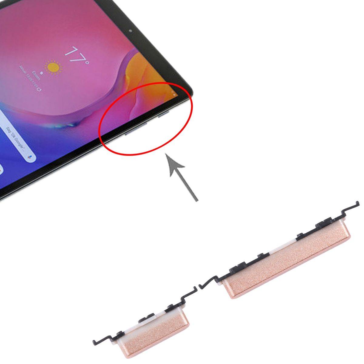 Power Volume Button für Samsung Galaxy Tab A 10.1 2019 Ersatz Gold