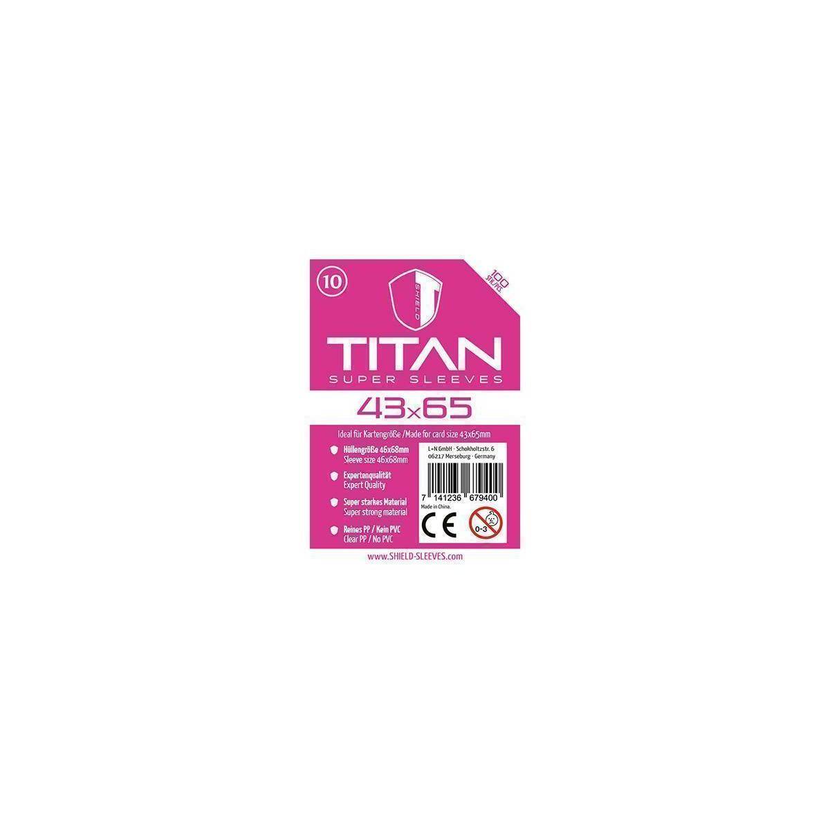 1025501 - Titan - 100 Super Sleeves für Kartengröße 43 x 65 mm