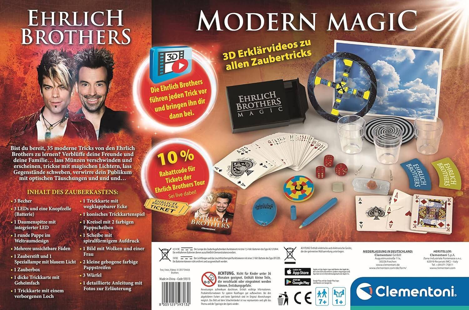 Clementoni 59313 - Ehrlich Brothers Modern Magic Zauberkasten