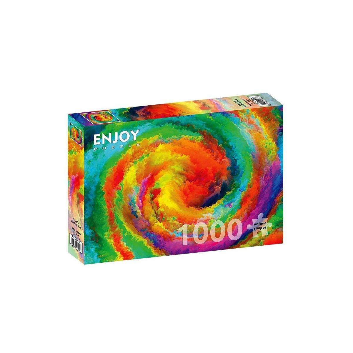 ENJOY-1236 - Colorful Gradient Swirl, Puzzle , 1000 Teile