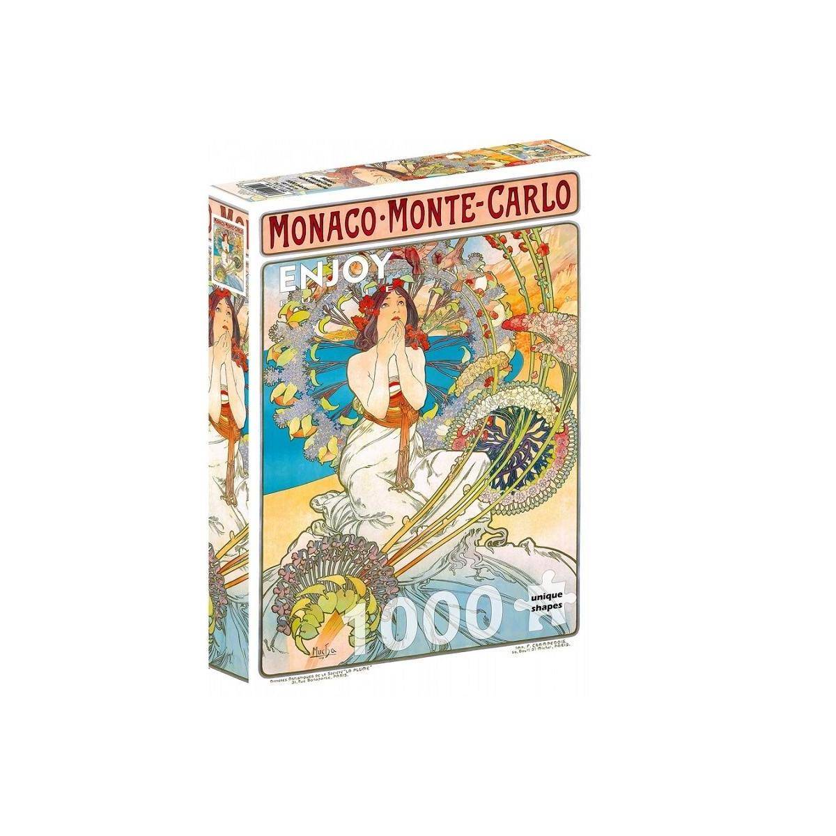 ENJOY-1560 - Monaco Monte Carlo, Alphonse Mucha, Puzzle , 1000 Teile