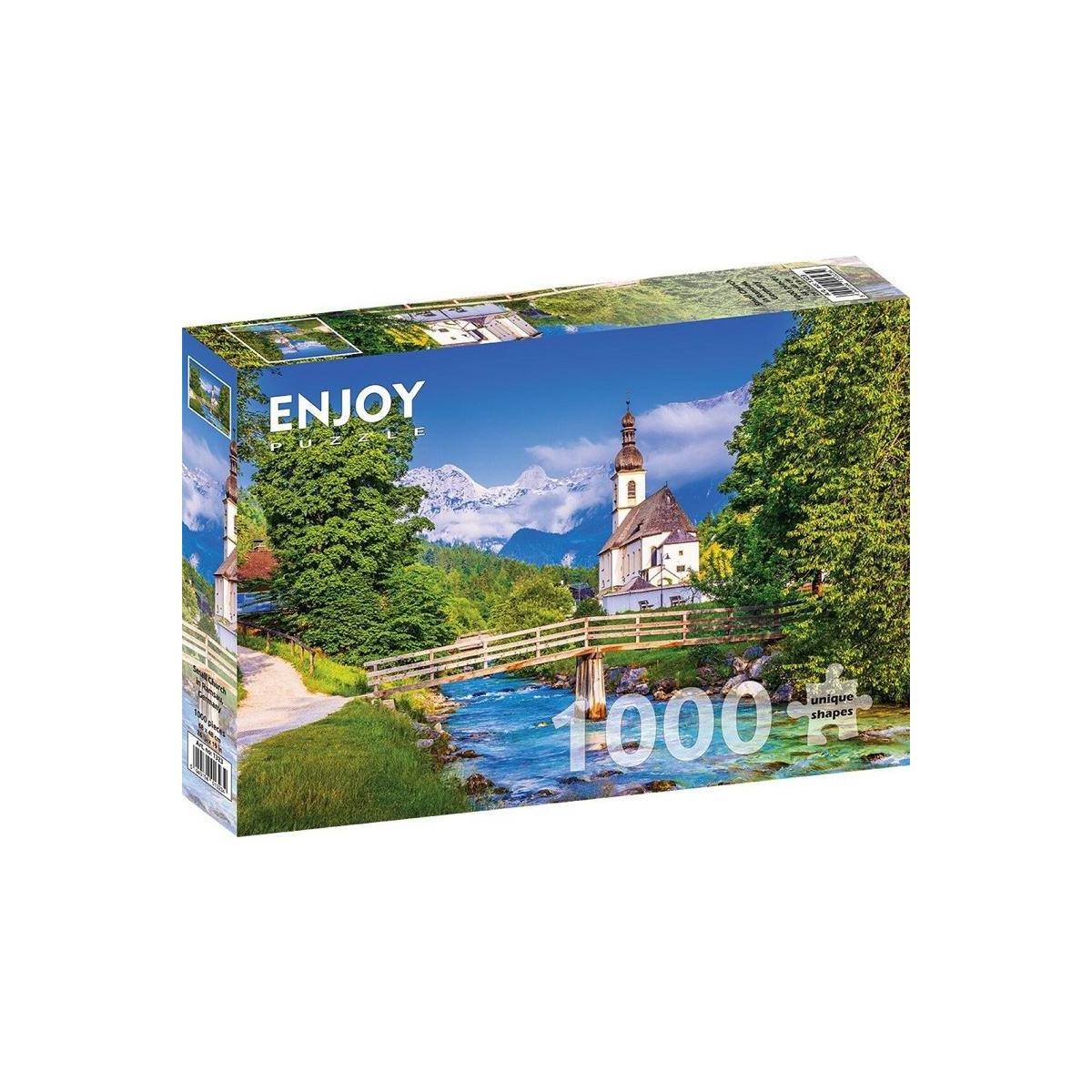 ENJOY-1323 - Kleine Kirche in Ramsau, Deutschland, Puzzle, 1000 Teile