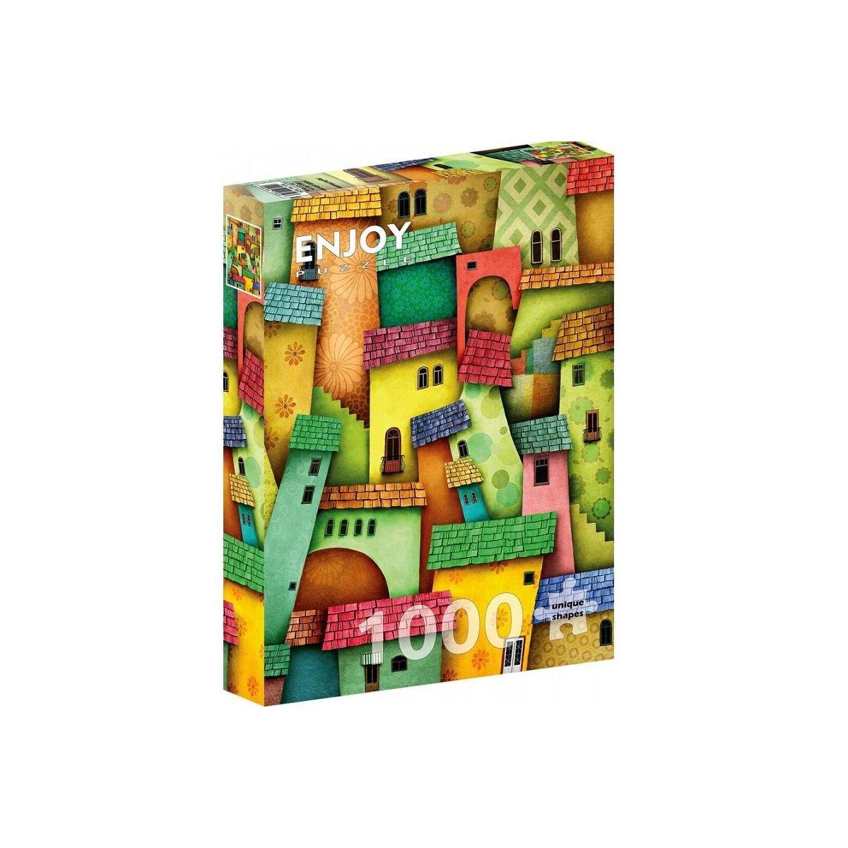 ENJOY-1629 - Fröhliche Häuser, Puzzle, 1000 Teile