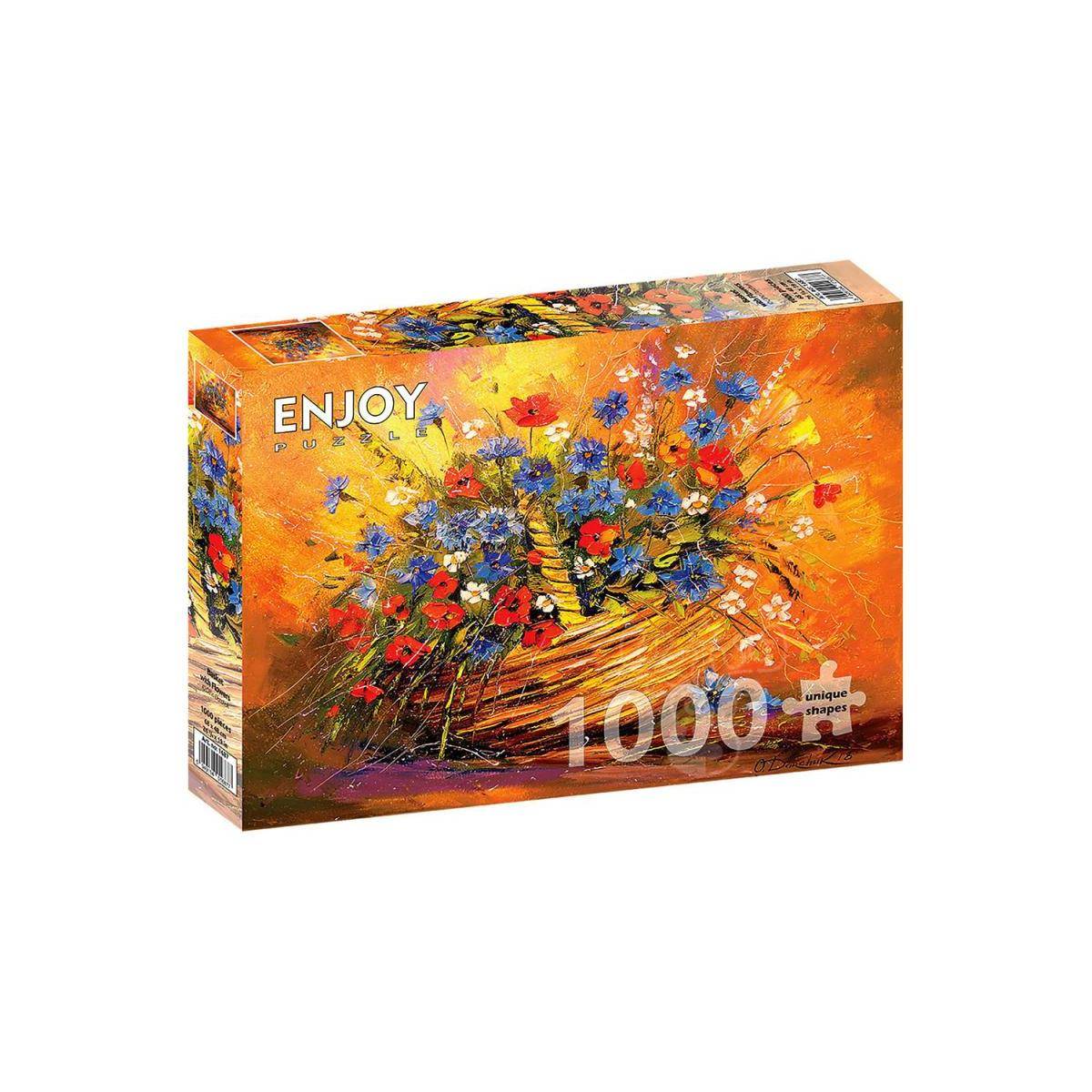 ENJOY-1687 - Basket with Flowers, Puzzle , 1000 Teile