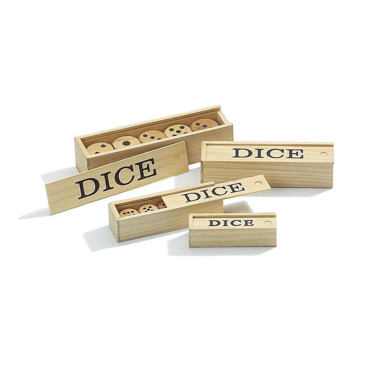 7000 - Würfel, aus Holz, 15 mm, 5 Stück