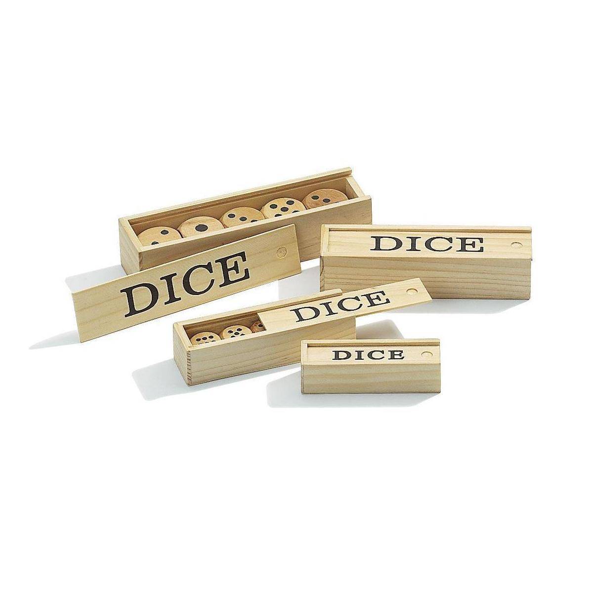 Würfel, aus Holz, 20 mm, 5 Stück