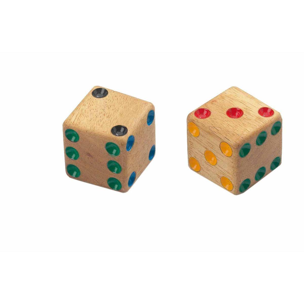 7005 - Würfel, aus Holz, 40 mm, 4 Stück, (DE-Ausgabe)