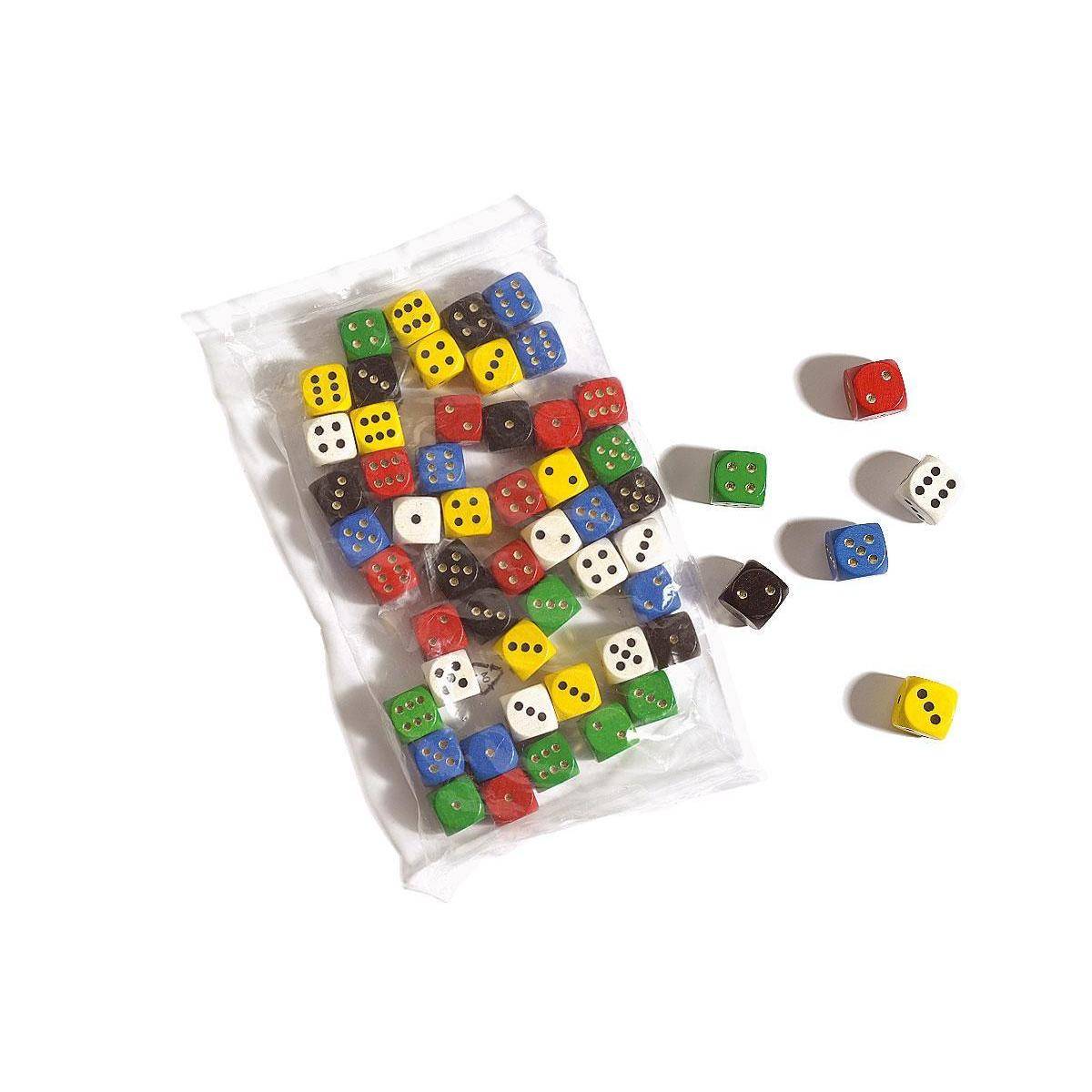 Würfel, aus Holz, 16 mm, 50er Beutel