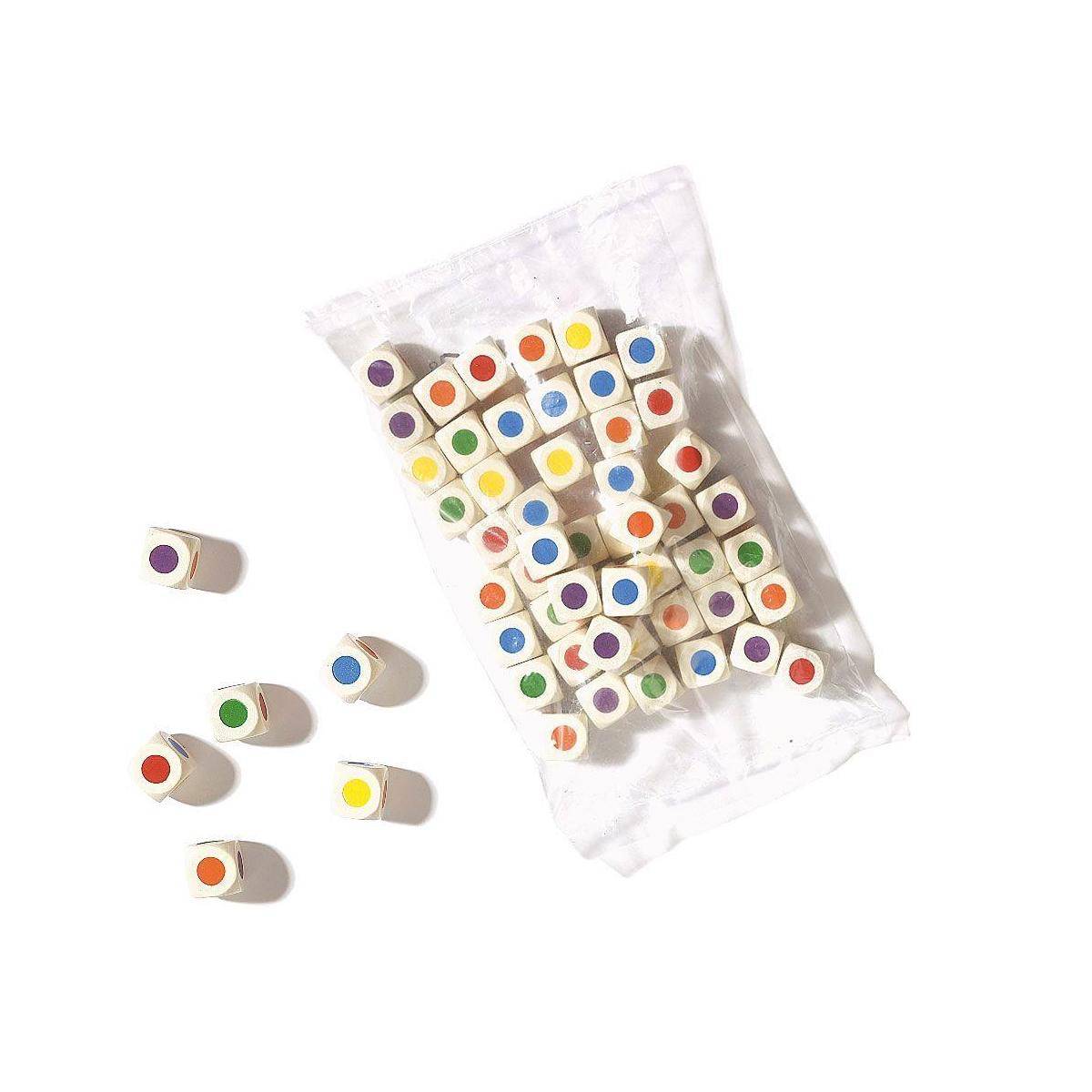 Farbwürfel, aus Holz, 16 mm, 50er Polybeutel