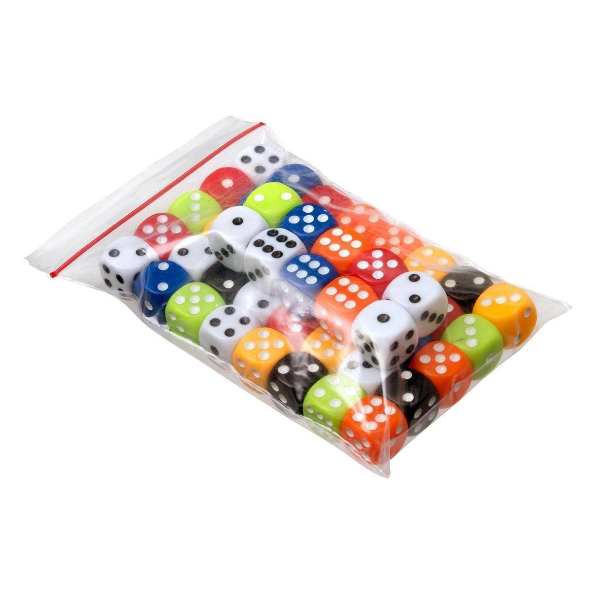 Würfel, 16 mm, opaque, Würfel, 50er Beutel
