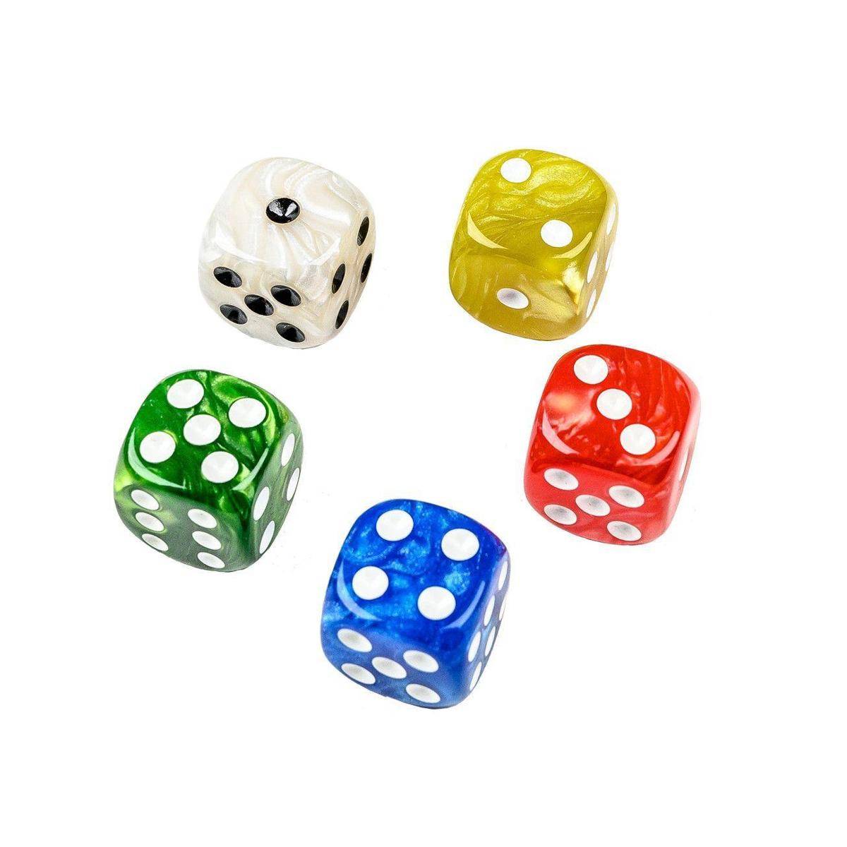 7362 - Würfel, 16 mm pearl, 50er Beutel (DE-Ausgabe)