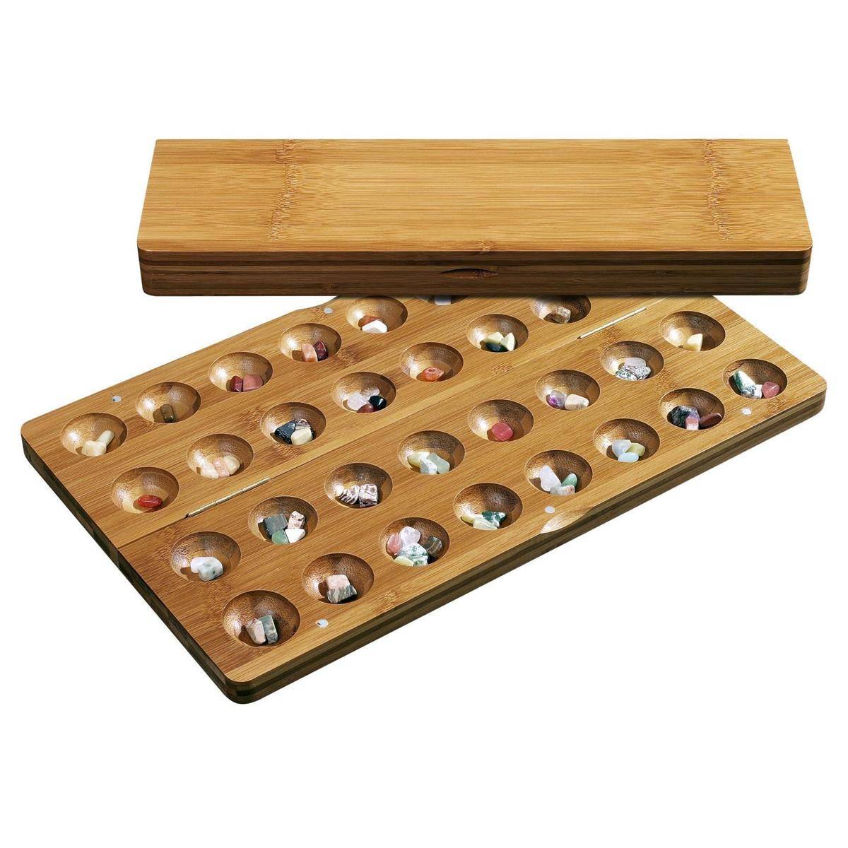 3256 - Hus, Bambus, Brettspiel aus Holz, 1-2 Spieler, ab 8 Jahren