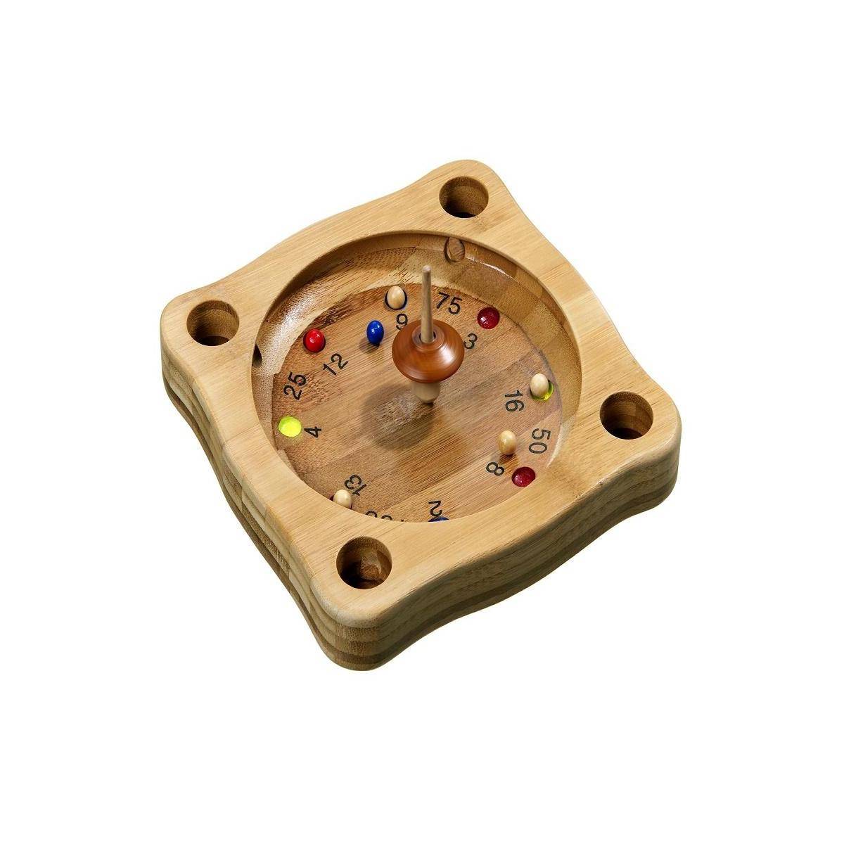 3261 - Tiroler Roulette, Bambus,Brettspiel aus Holz, ab 2 Spieler, ab 6 Jahre