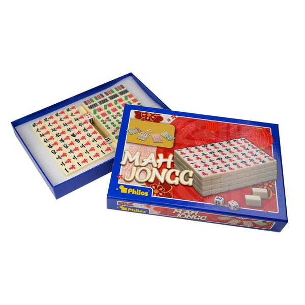 Mah Jongg, klein, ohne arabische Zahlen, Würfelspiel, für 4 Spieler, ab 8 Jahren Mah Jongg, klein, ohne arabische Zahlen, Würfelspiel, für 4 Spieler, ab 8 Jahren