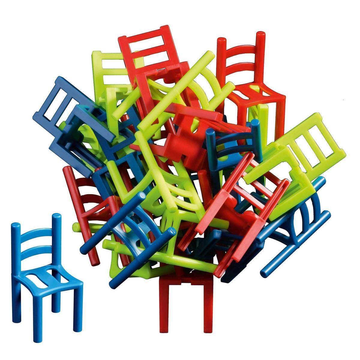 Stuhl auf Stuhl, Geschicklichkeitsspiel, für 1-3 Spieler, ab 6 Jahren