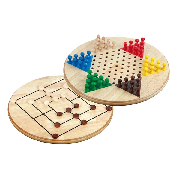 Halma Mühle Kombination, maxi, 500 mm,Brettspiel aus Holz, 1-2 Spieler, ab 8 Jah, (DE-Ausgabe) Halma Mühle Kombination, maxi, 500 mm,Brettspiel aus Holz, 1-2 Spieler, ab 8 Jah, (DE-Ausgabe)
