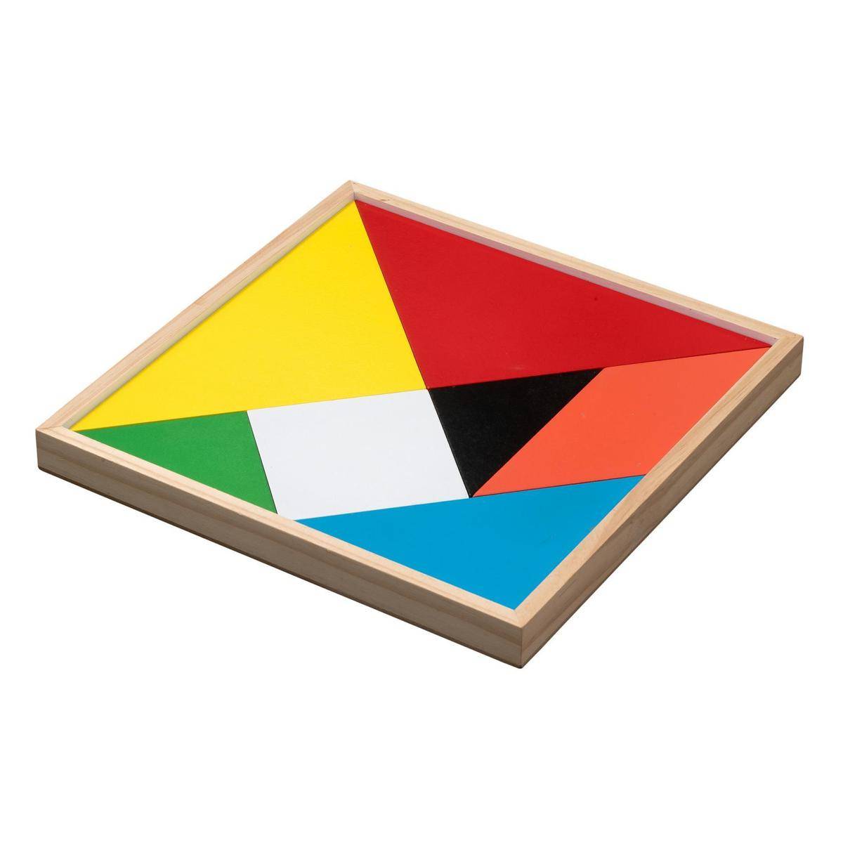 Maxi Tangram, bunt,Brettspiel aus Holz, 1-2 Spieler, ab 8 Jahre