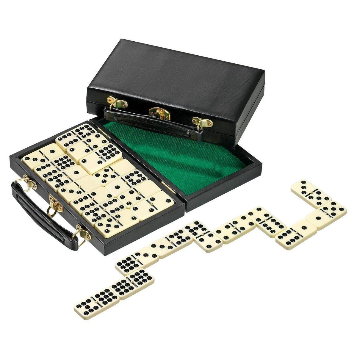 Domino, Doppel 9, Brettspiel aus Holz, 1-2 Spieler, ab 8 Jahre