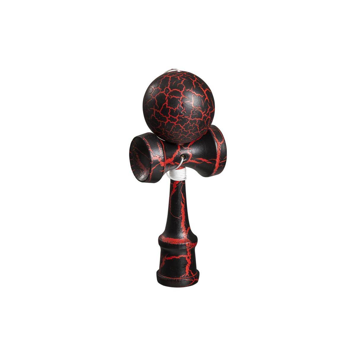 Kendama, schwarz rot, Geschicklichkeitsspiel, für 1 Spieler, ab 8 Jahren