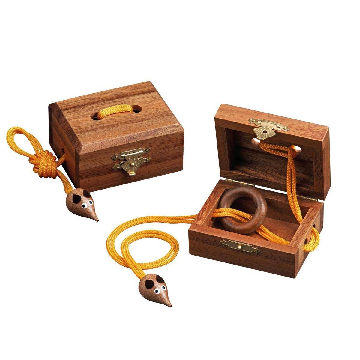 Mausefalle, Seilpuzzle, Brettspiel aus Holz, 1-2 Spieler, ab 8 Jahren