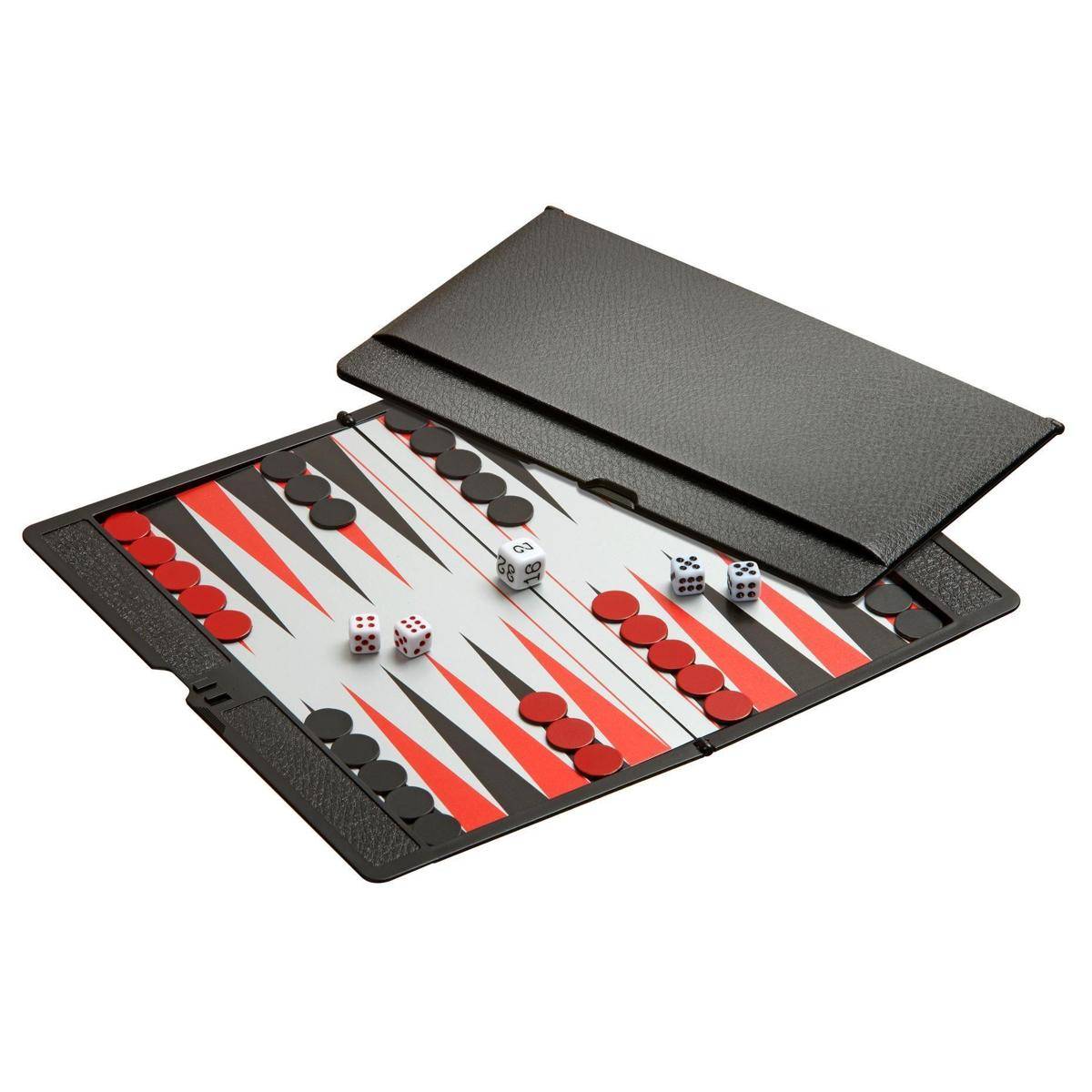 6530 - Backgammon, Kunststoff, Reisespiel, magnetisch, Brettspiel,1-2 Spieler