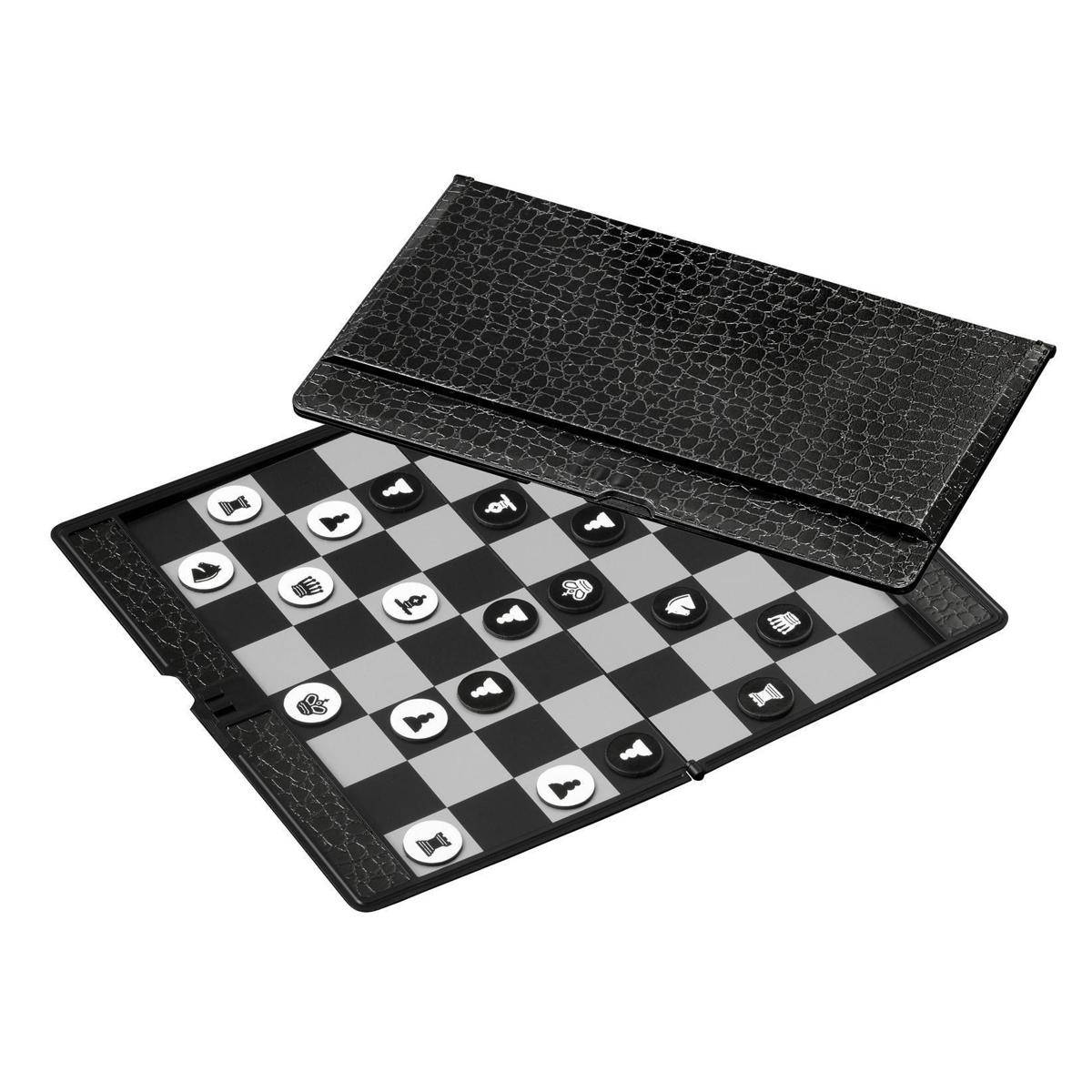 6535 - Schach, Reisespiel aus Kunststoff, mit Schachfiguren, magnetisch, ab 6 Jahren, 2 Spieler