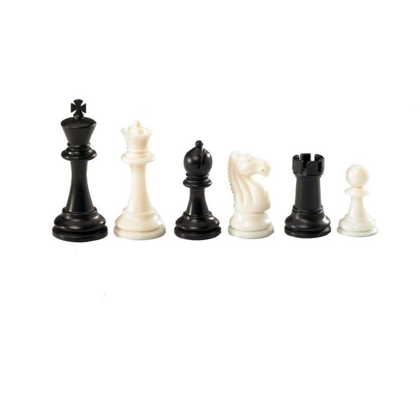 2010 - Schachfiguren Nerva, KH 95 mm, Kunststoff, gewichtet, schwarz weiss 2010 - Schachfiguren Nerva, KH 95 mm, Kunststoff, gewichtet, schwarz weiss