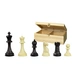 Schachfiguren Nerva, Königshöhe 95 mm, Kunststoff, schwarz/creme, in Holzbox Schachfiguren Nerva, Königshöhe 95 mm, Kunststoff, schwarz/creme, in Holzbox