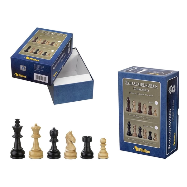 Schachfiguren Chlodewig, Königshöhe 83 mm, in Set-Up Box Schachfiguren Chlodewig, Königshöhe 83 mm, in Set-Up Box
