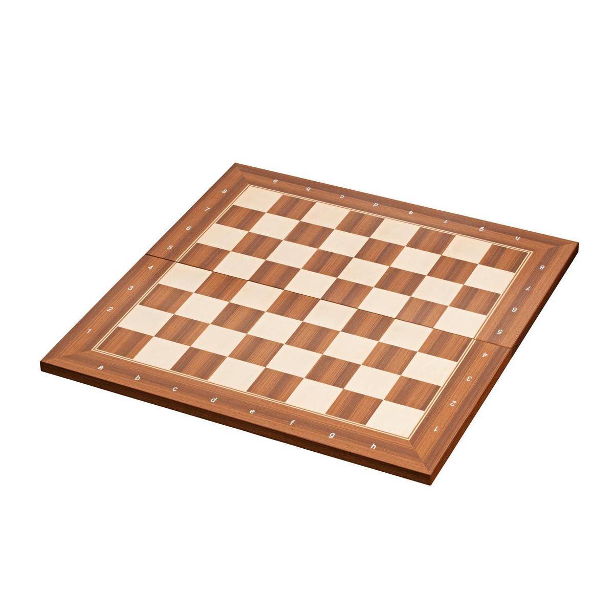 Schachbrett London, klappbar, Feld 50 mm, mit Randbeschriftung