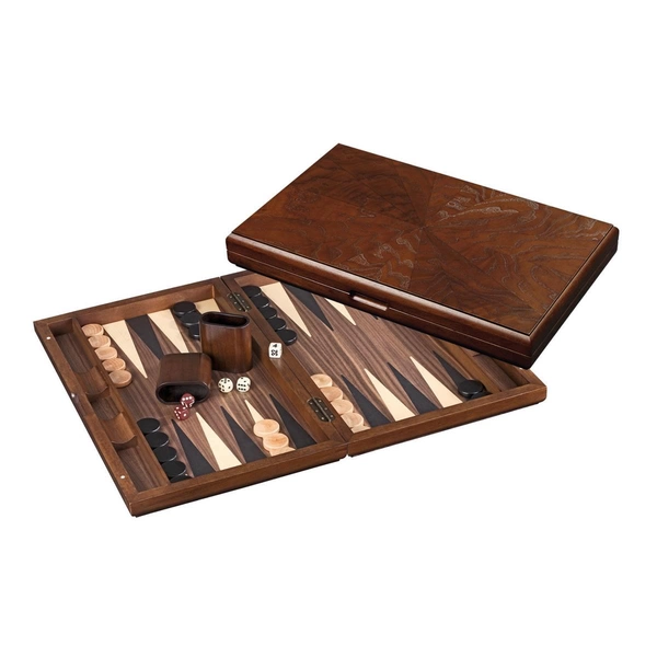 1154 - Backgammon Rinia, groß, Brettspiel aus Holz, 2 Spieler 1154 - Backgammon Rinia, groß, Brettspiel aus Holz, 2 Spieler