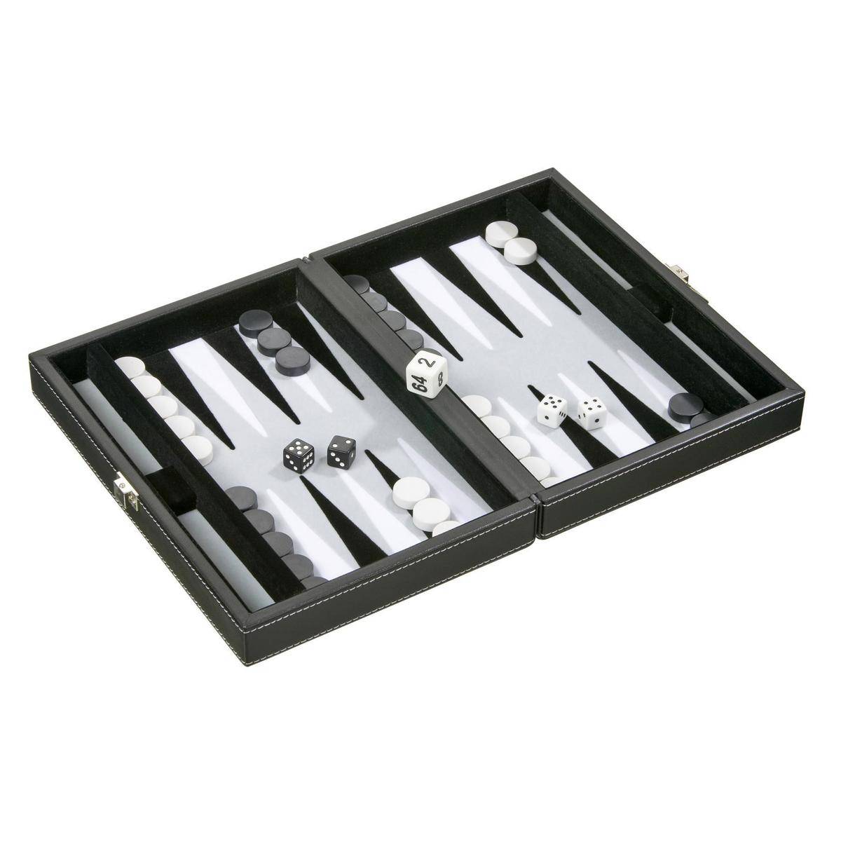 Backgammon Tinos, klein, Brettspiel, für 2 Spieler, ab 6 Jahren (DE-Ausgabe)