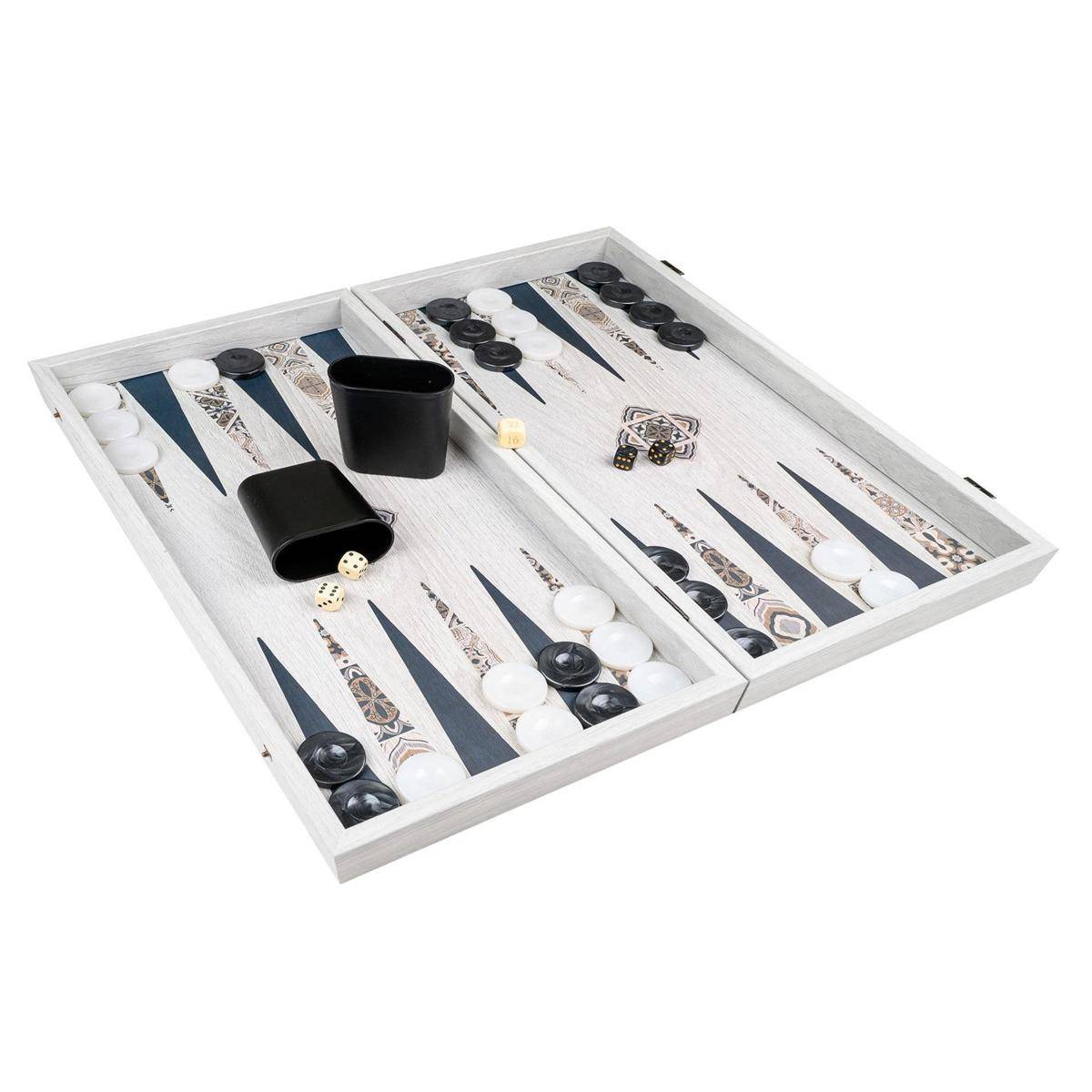 Backgammon Lefkada, groß, Brettspiel, für 2 Spieler, ab 6 Jahren