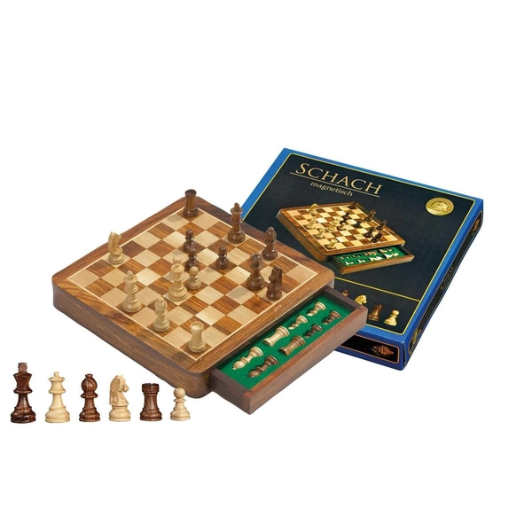 Schachkassette Exklusiv, Feld 30 mm, magnetisch,Brettspiel aus Holz, 1-2 Spieler Schachkassette Exklusiv, Feld 30 mm, magnetisch,Brettspiel aus Holz, 1-2 Spieler