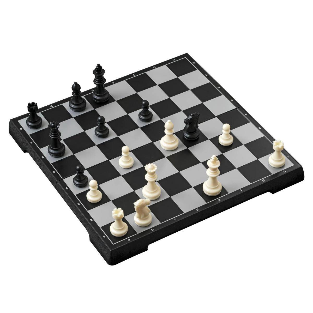 Schachkassette, Kunststoff, magnetisch, Brettspiel, für 2 Spieler, ab 6 Jahren