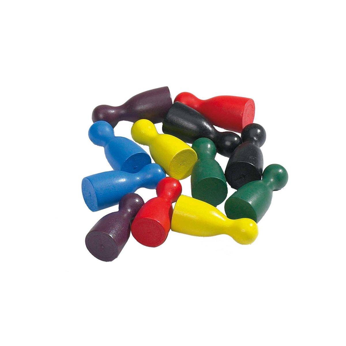 3051 - Halmakegel, 40 x 18 mm, 60 Stück, farbig sortiert