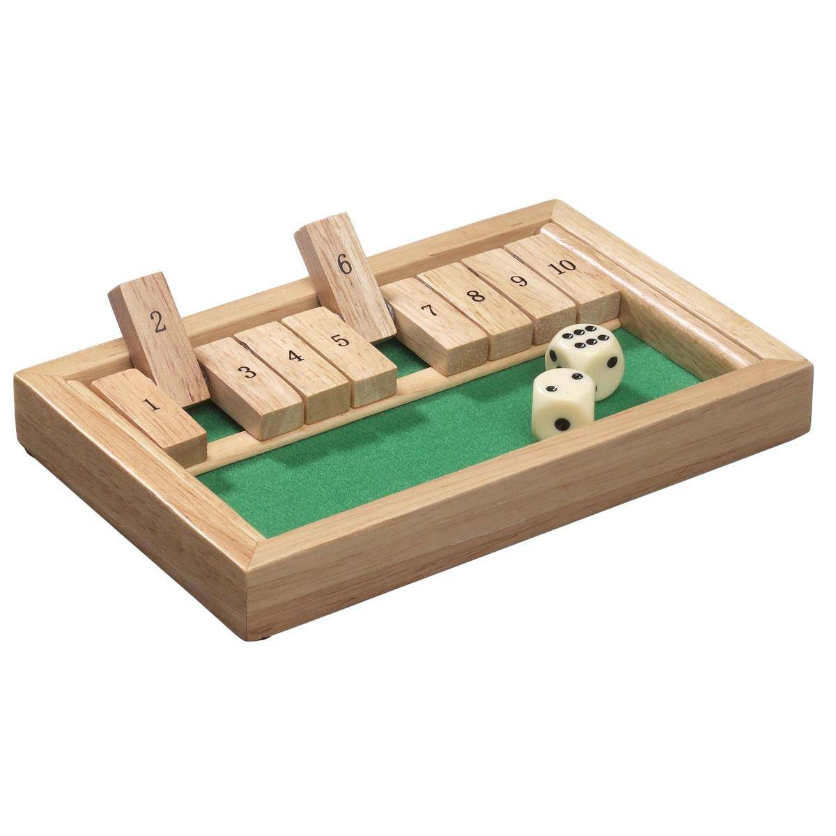 Shut The Box mini, Würfelspiel, ab 2 Spieler, ab 6 Jahren