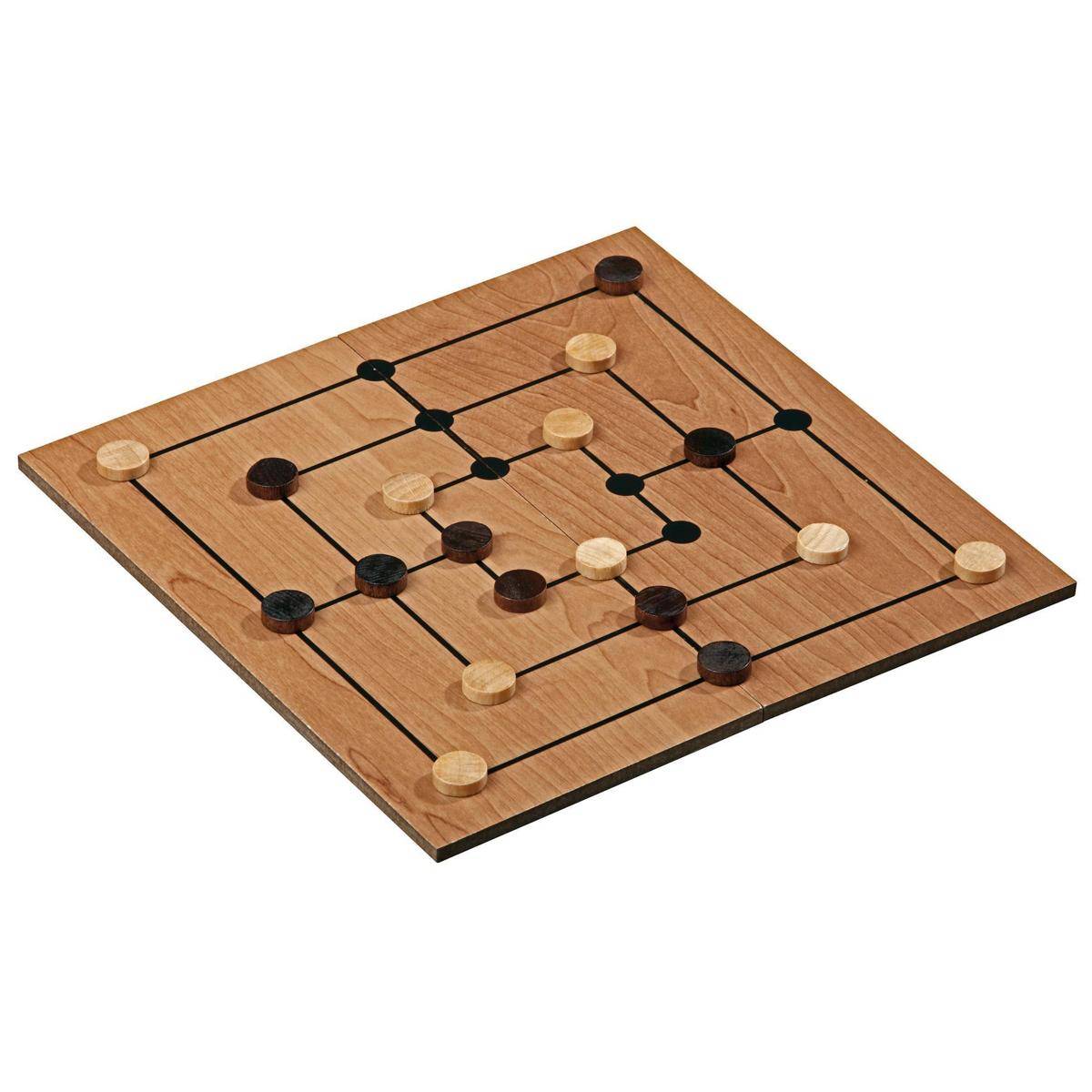 Mühle Set, Reisespiel, Brettspiel, für 2 Spieler, ab 6 Jahren