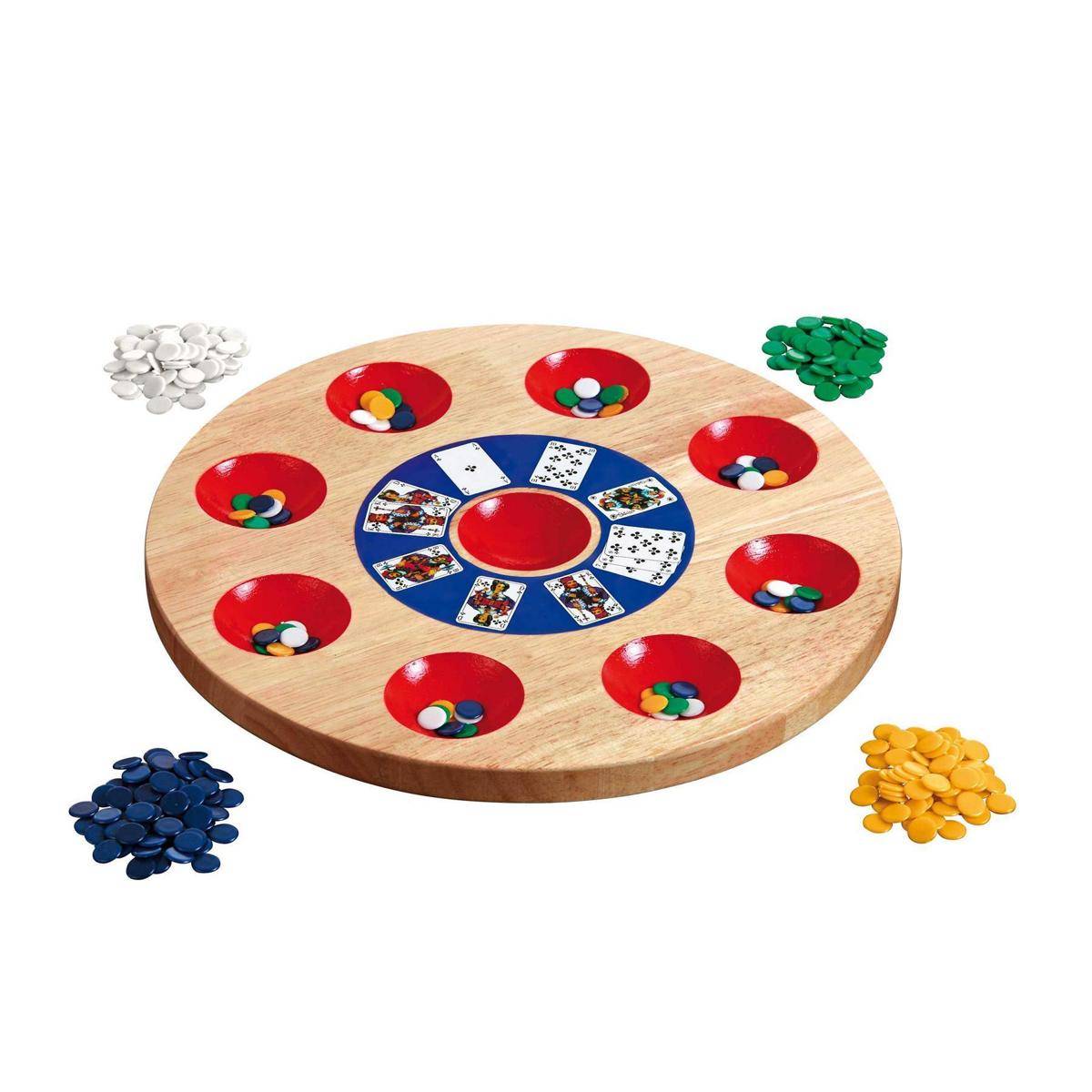 Pochen,Brettspiel aus Holz, 1-2 Spieler, ab 8 Jahre, (DE-Ausgabe)