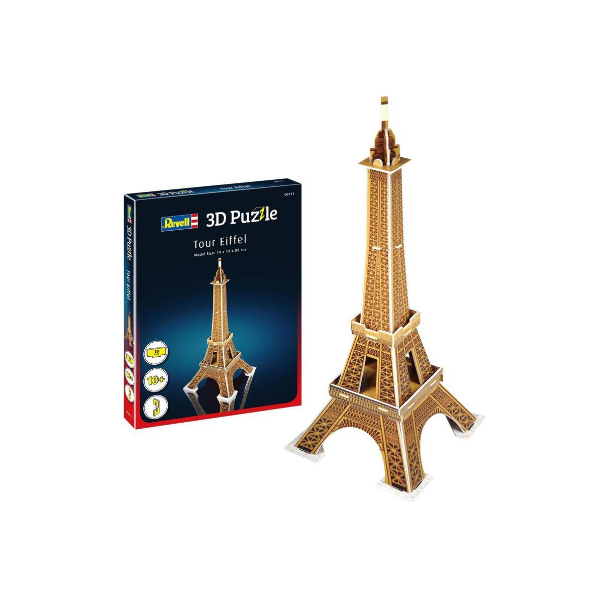 3D Puzzle, Eiffelturm, 20 Teile, ab 10 Jahren