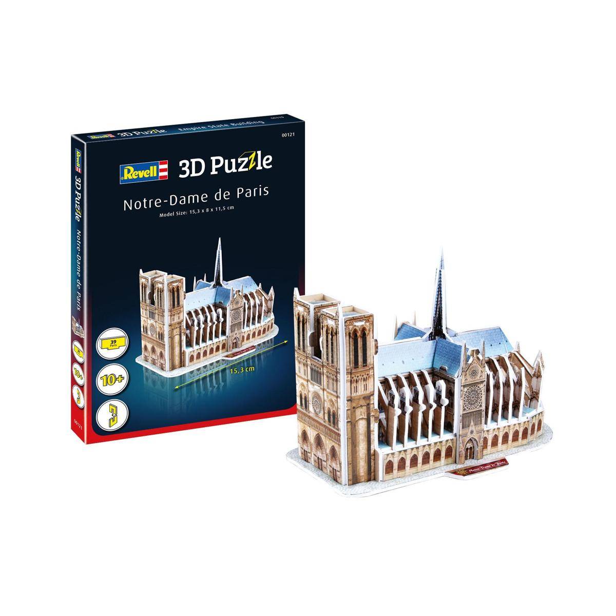3D Puzzle, Notre-Dame de Paris, 39 Teile, ab 10 Jahren